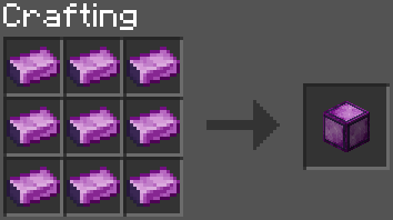 Obsidian-Infused Enderite Ingots to Obsidian-Infused Enderite Block