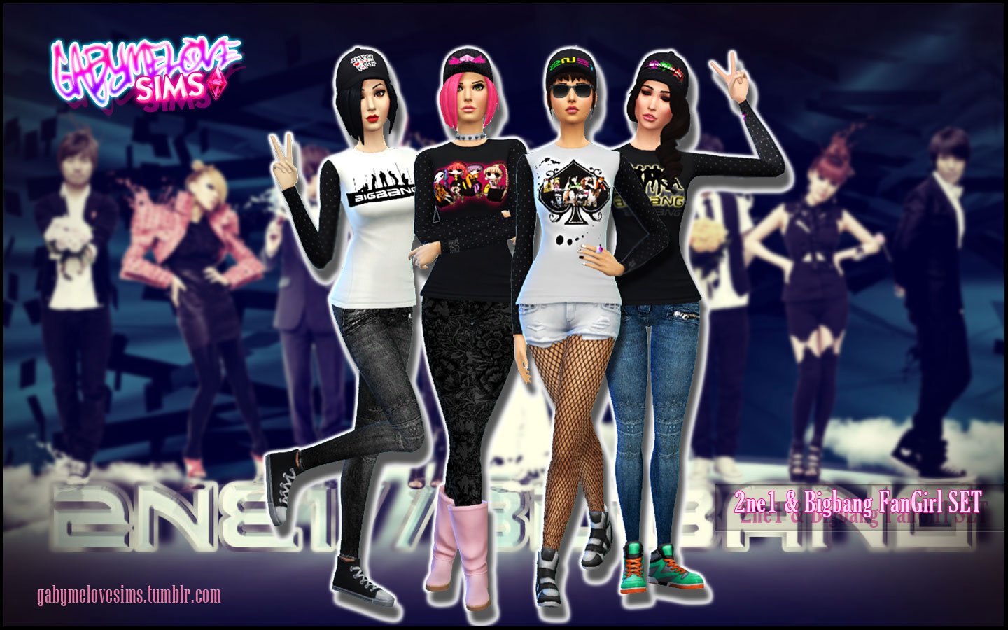 2ne1 & Bigbang Fan clothes set A