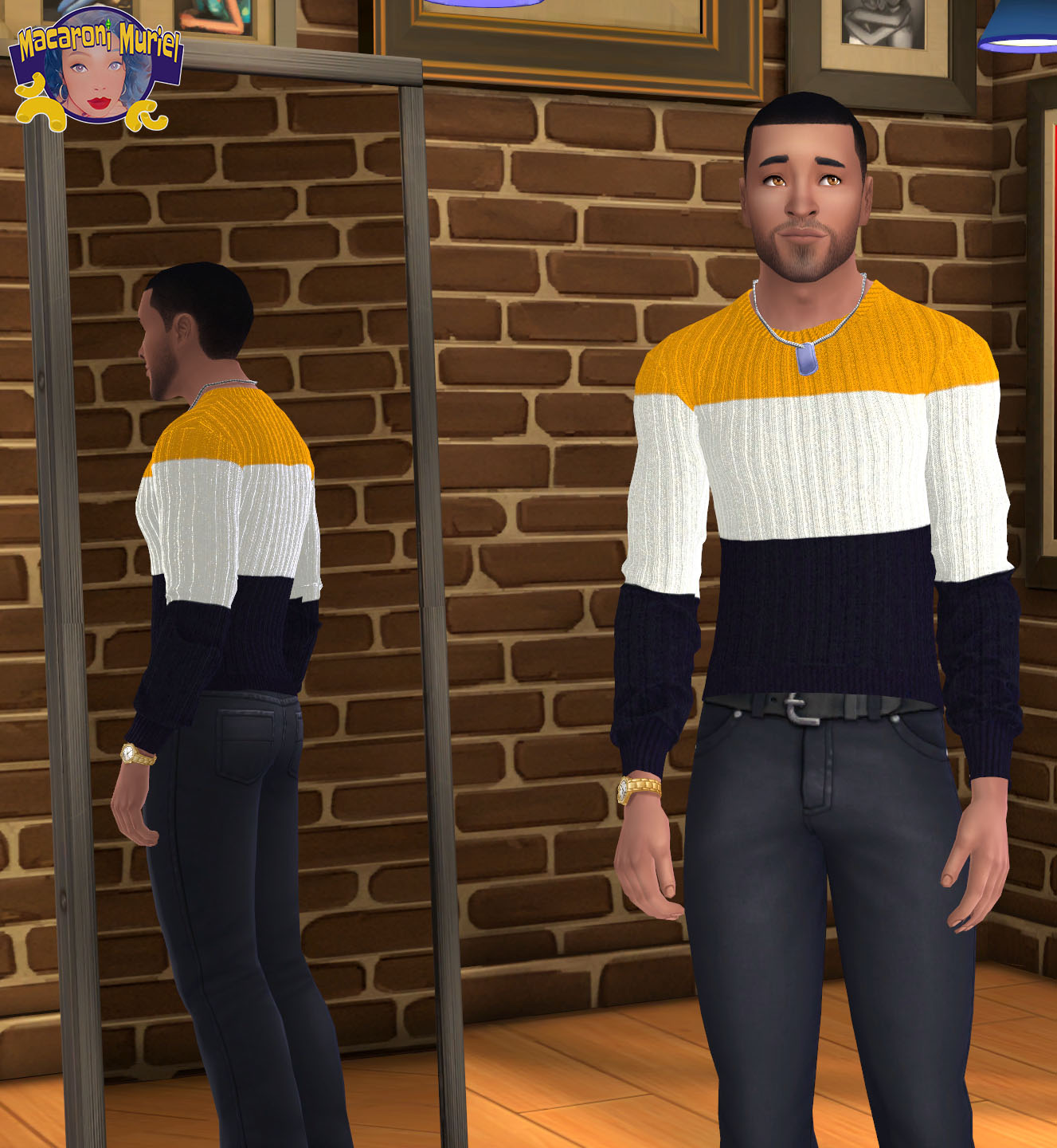 Color Block Sweater - The Sims 4 Create a Sim - CurseForge