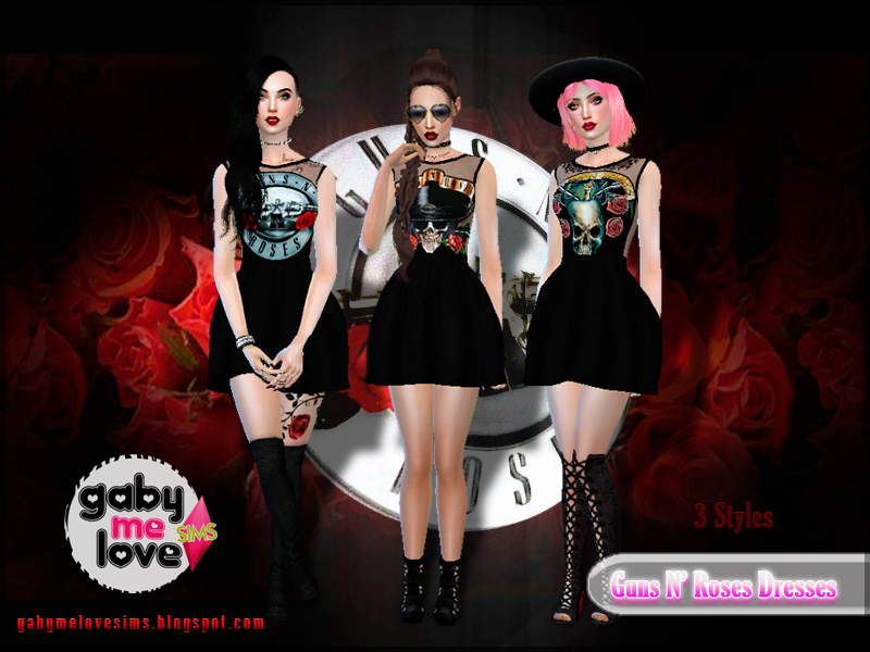 Guns N' Roses Dresses - The Sims 4 Create a Sim - CurseForge