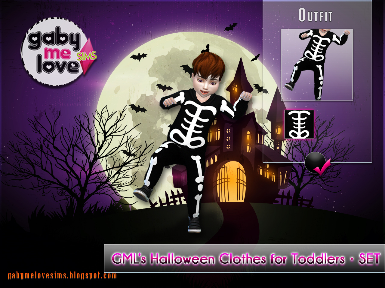 [Gabymelove Sims] GML’s Halloween Clothes for Toddlers • SET (2)