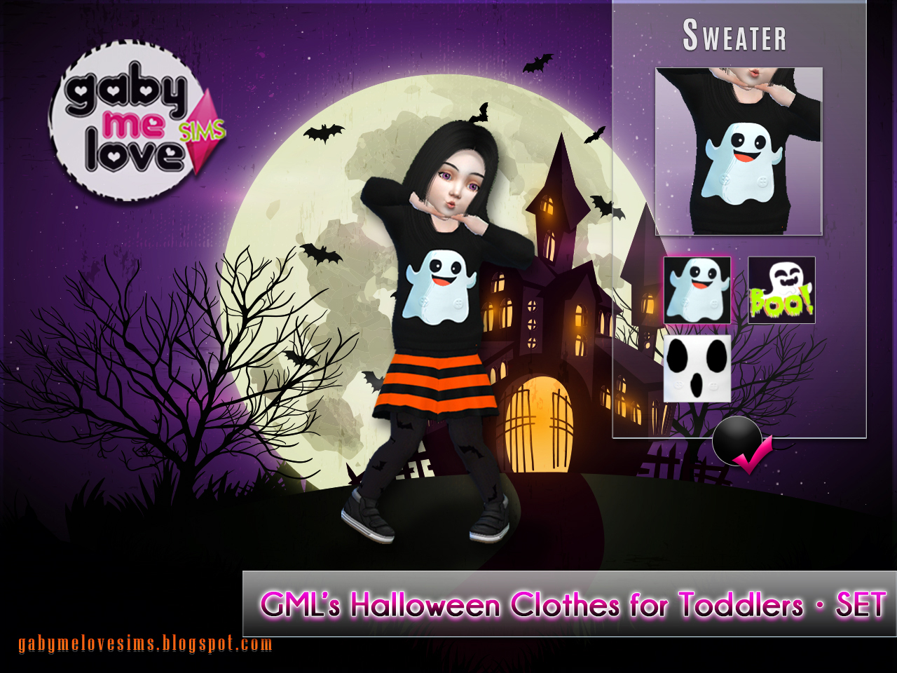 [Gabymelove Sims] GML’s Halloween Clothes for Toddlers • SET (3)