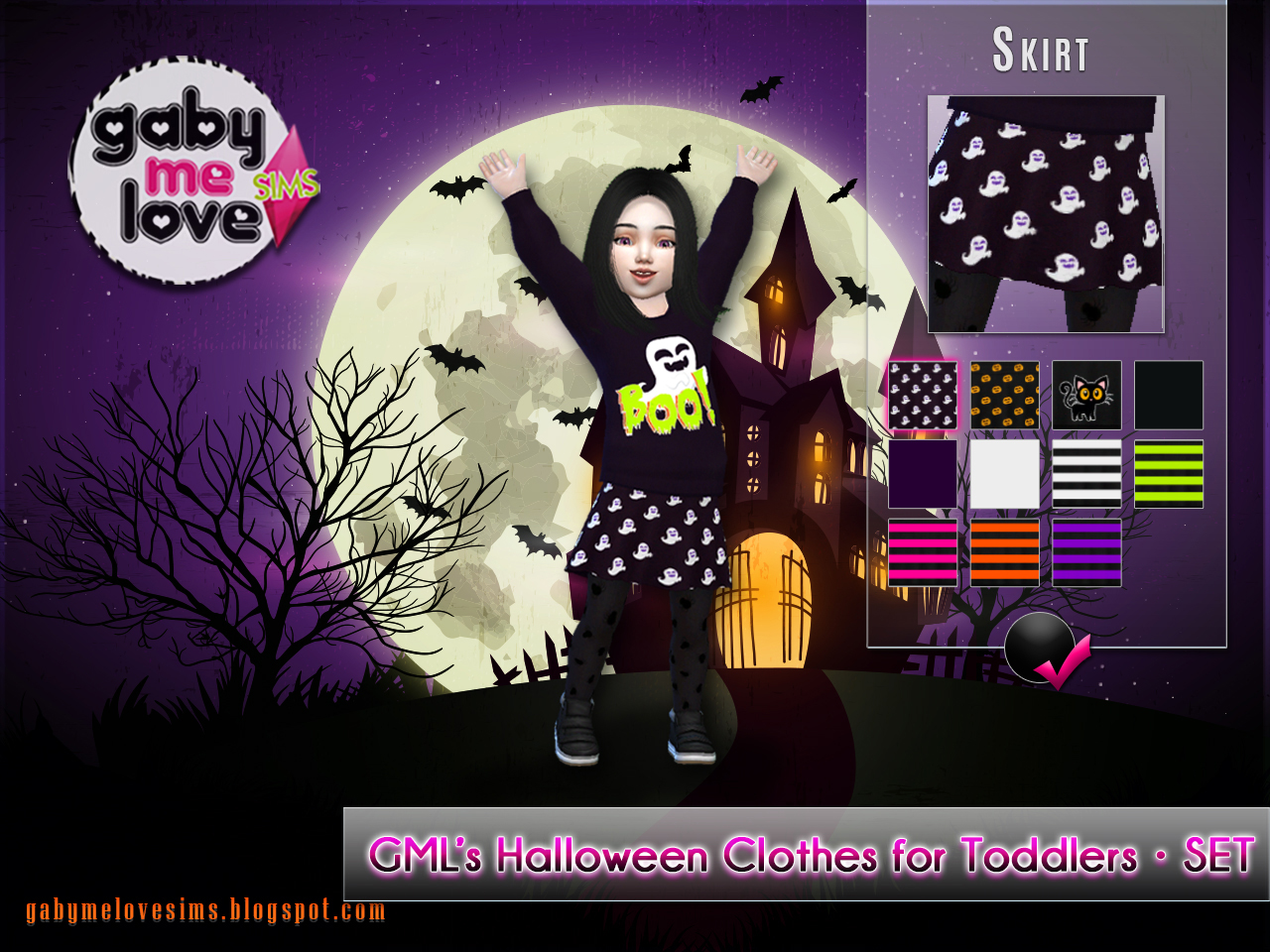 [Gabymelove Sims] GML’s Halloween Clothes for Toddlers • SET (4)
