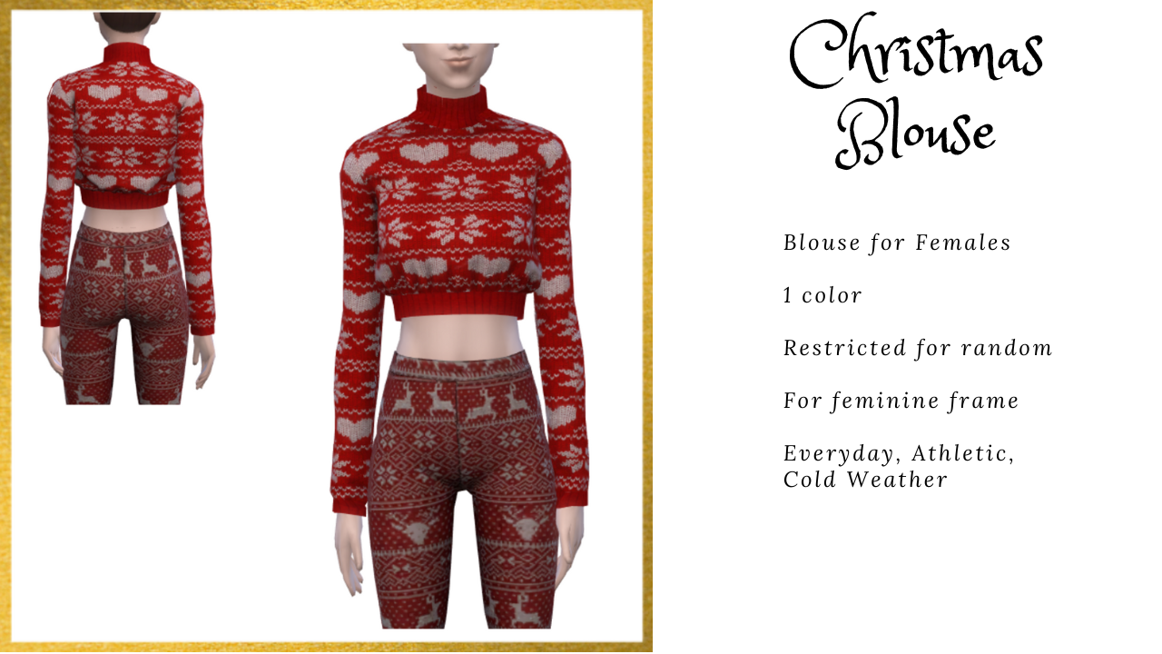 Female Christmas Sweater - The Sims 4 Create a Sim - CurseForge