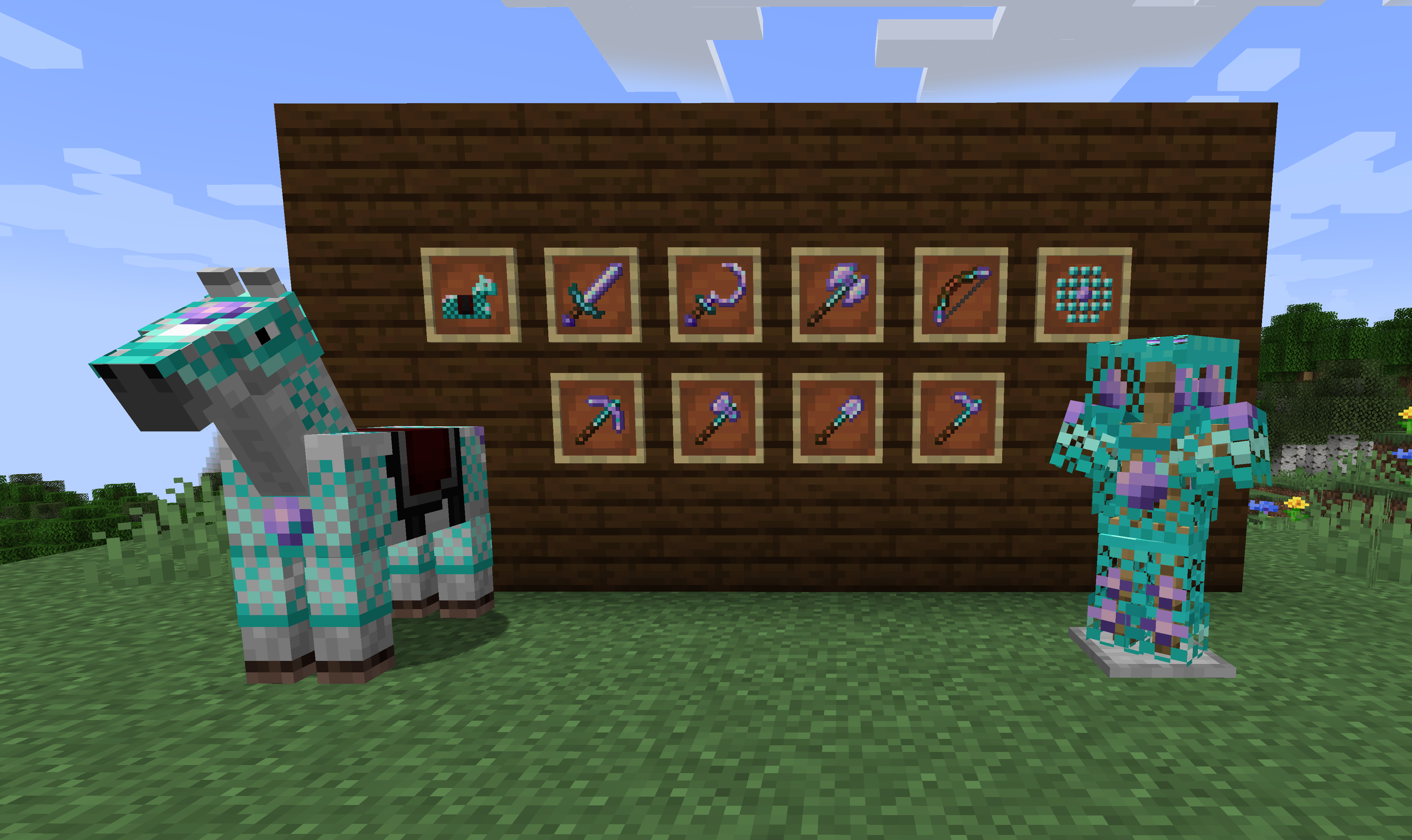 Diamethyst diamond weapons, tools, and armor.