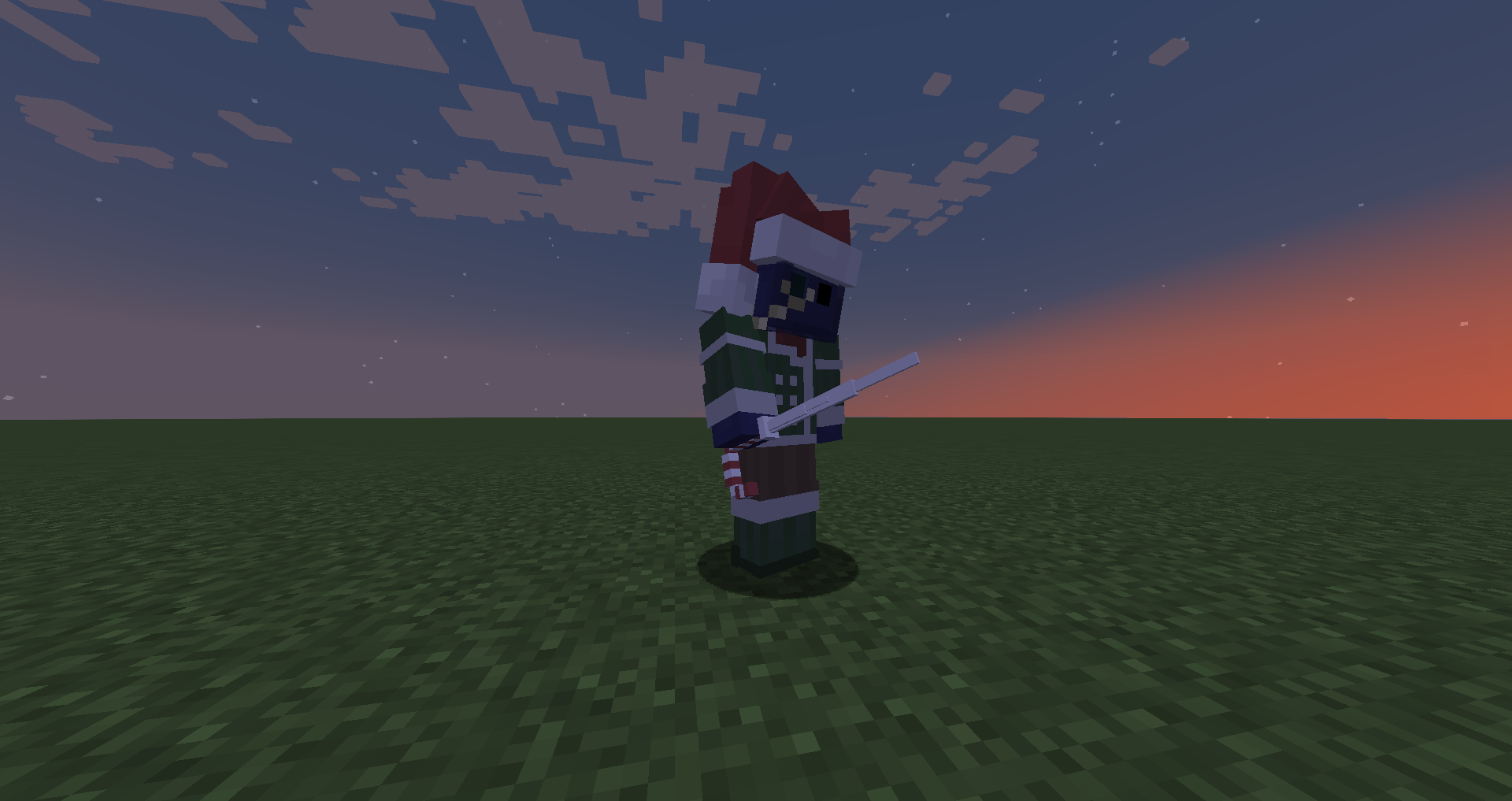 Santa Hat and Candy Cane Blade