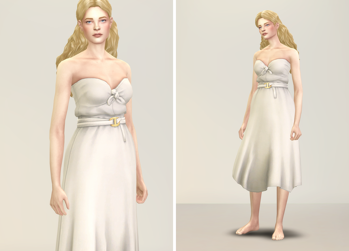 Seashell Wavvve Solid Dress Set The Sims 4 Create a Sim