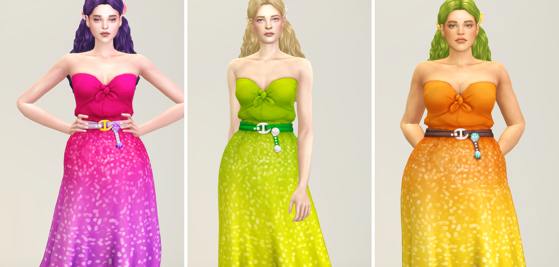 Seashell Wavvve - Twinkling Dress Set - The Sims 4 Create a Sim ...