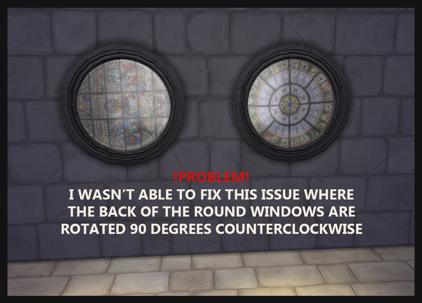 Interior view of pattern turned, was unable to fix