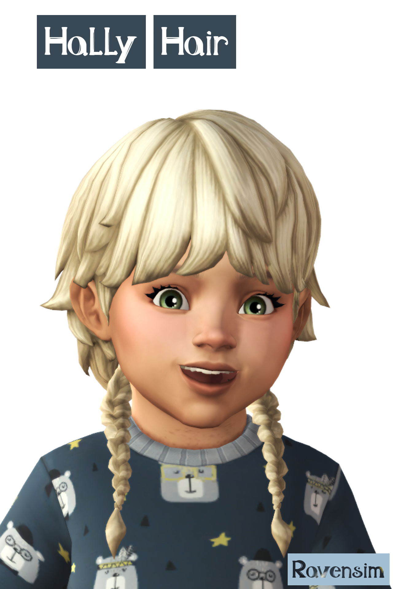 Hally Hair For Toddlers - The Sims 4 Create a Sim - CurseForge
