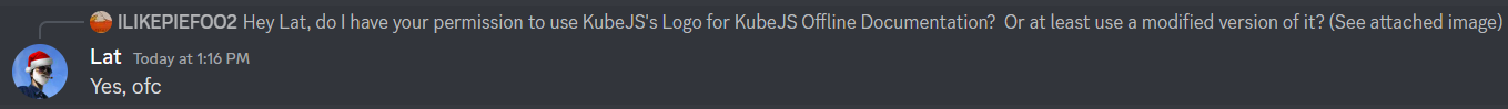 Permission To use KubeJS Logo