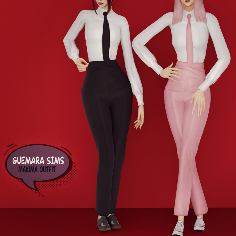 Makima (Chainsaw man) outfit - The Sims 4 Create a Sim - CurseForge