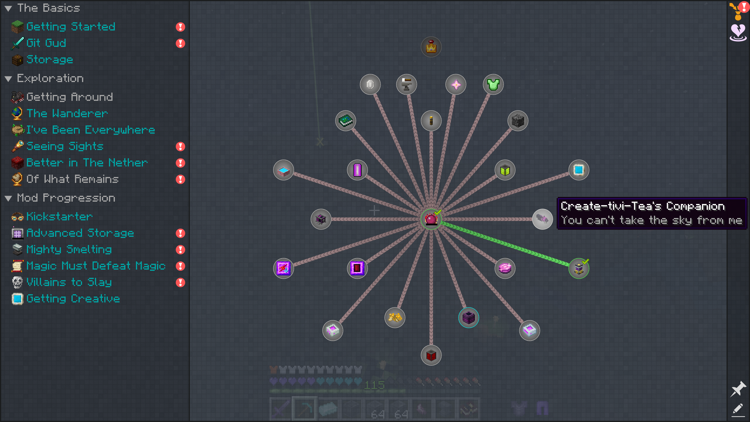 Late Game Quests for Creative Items