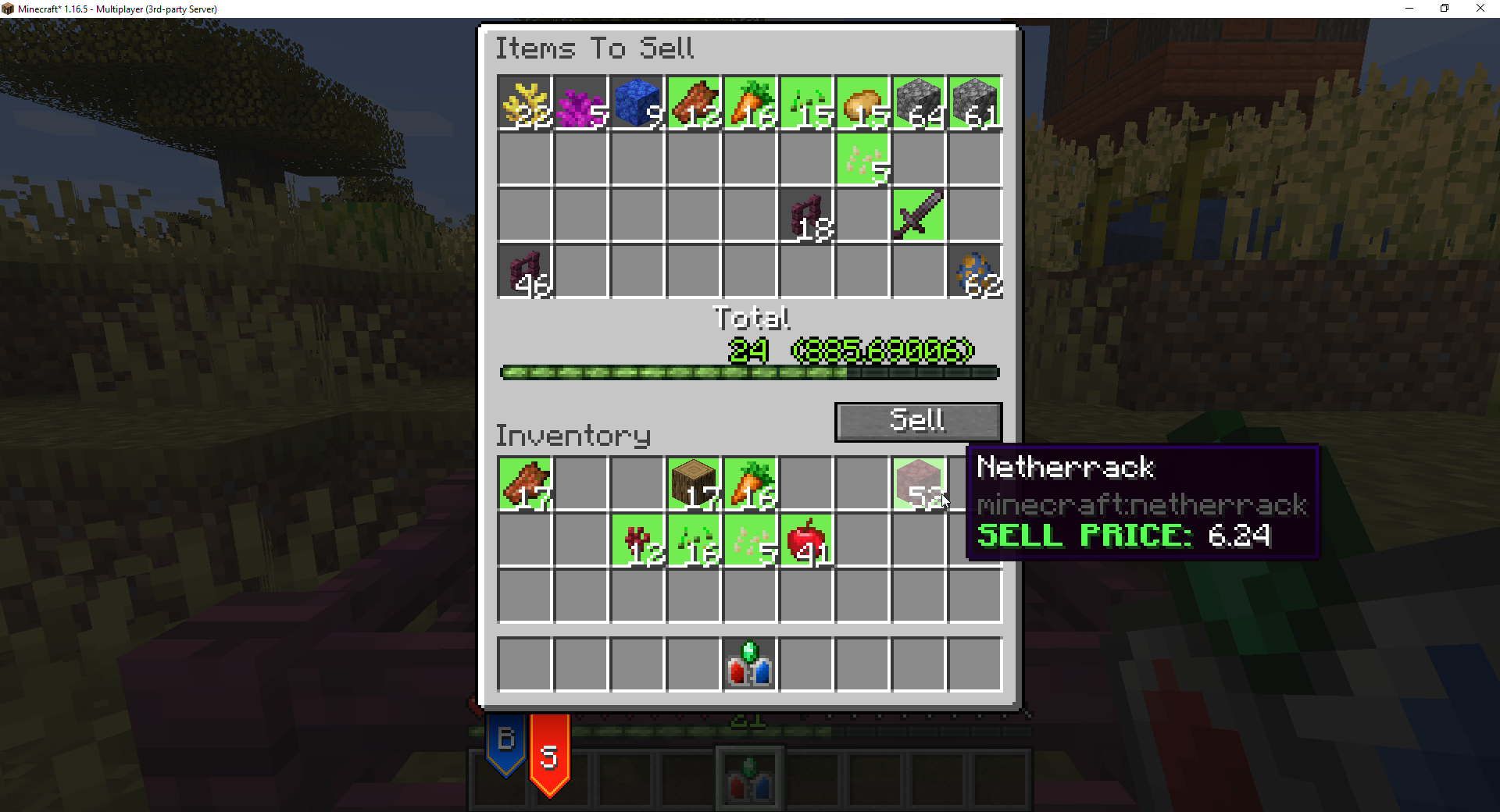 Selling items