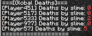 deathcounter list by types