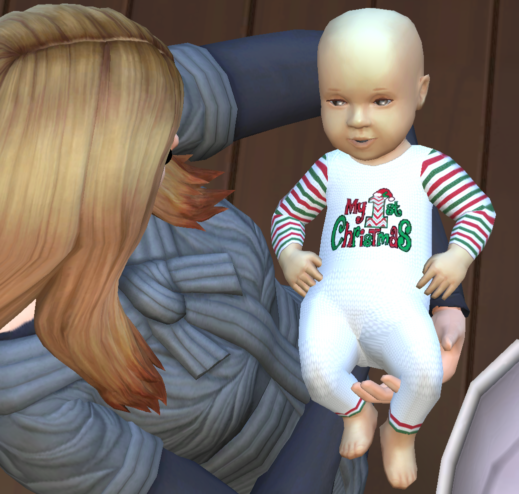 This is what your little baby first christmas outfit will look like in game