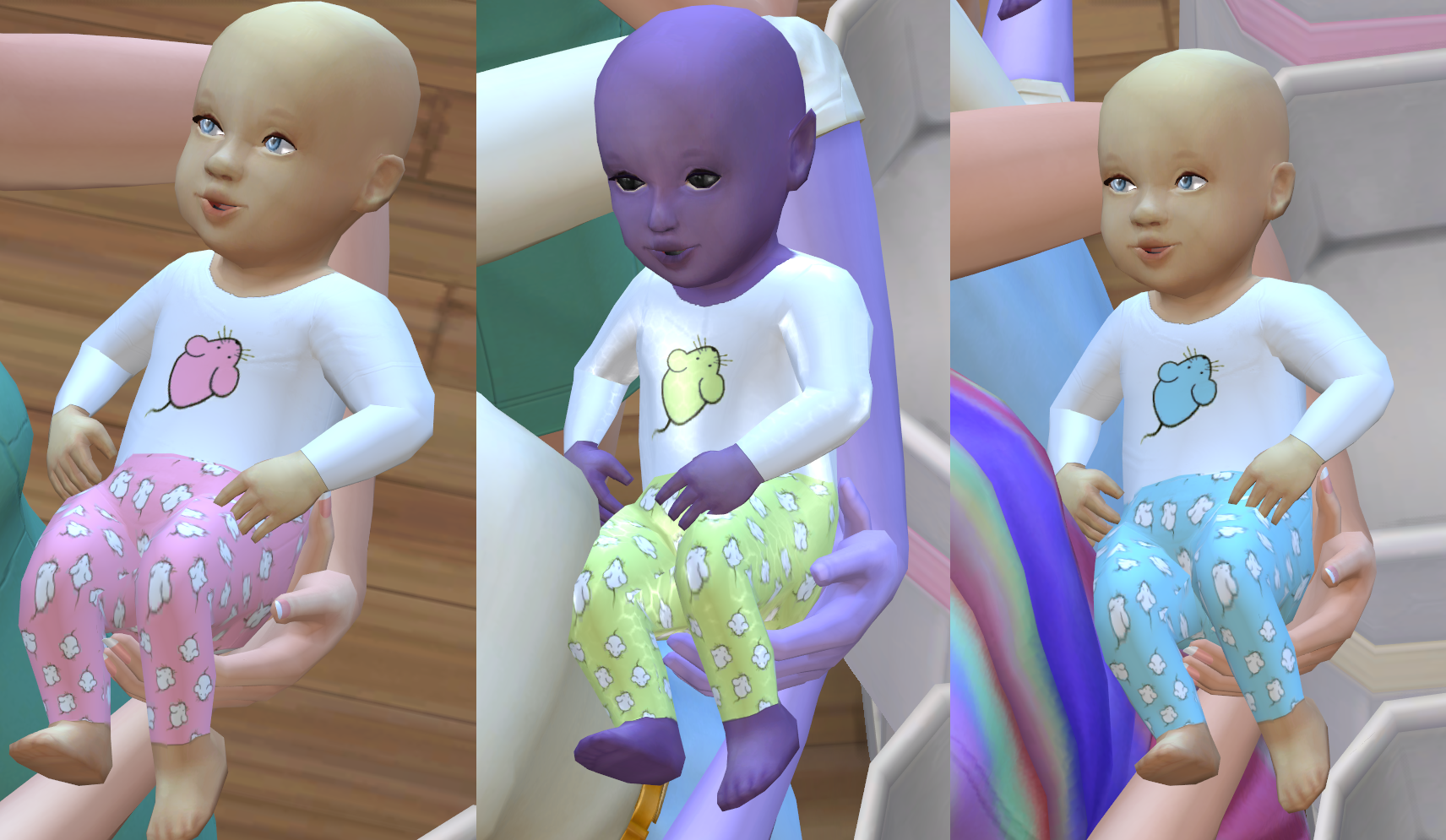 This is what the little mouse pj's look like in game