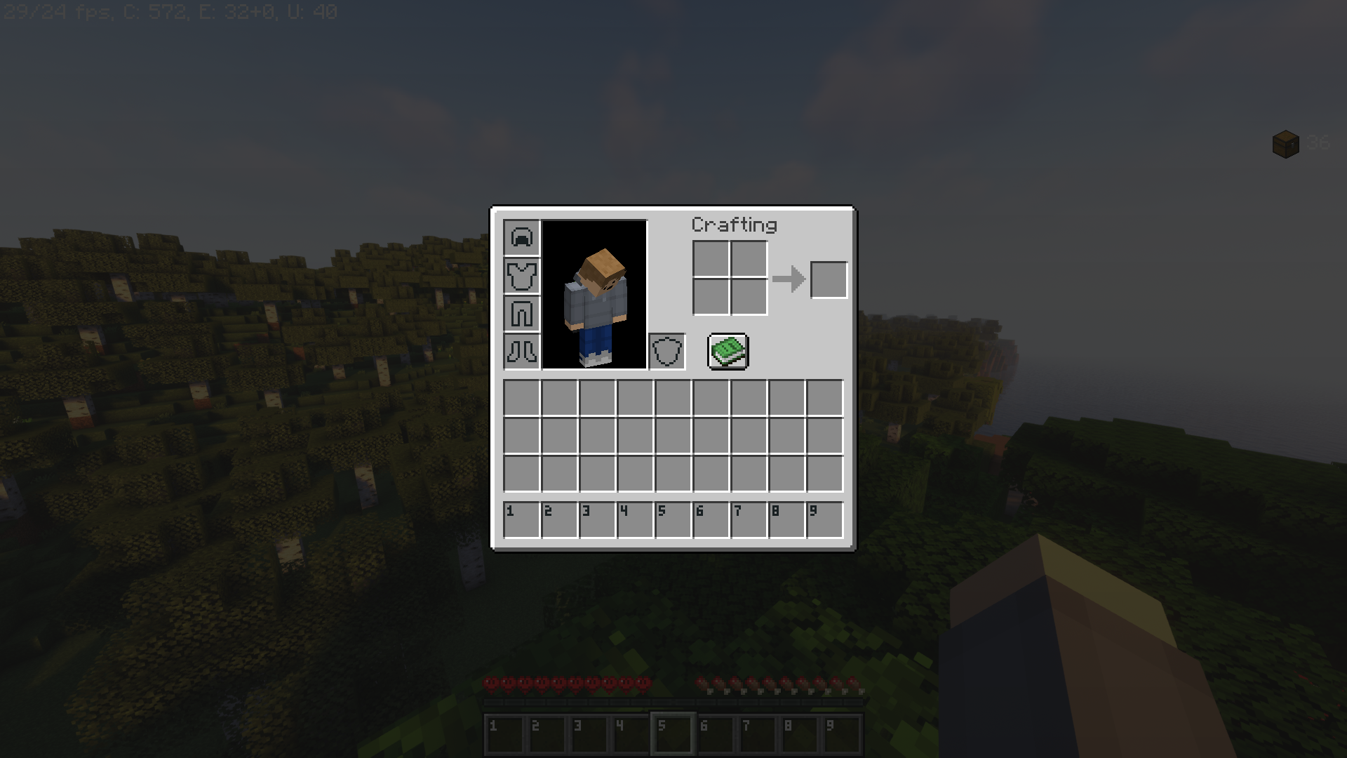 Every hotbar slot in every GUI is numbered, and the recipe book icon is updated to use its new texture