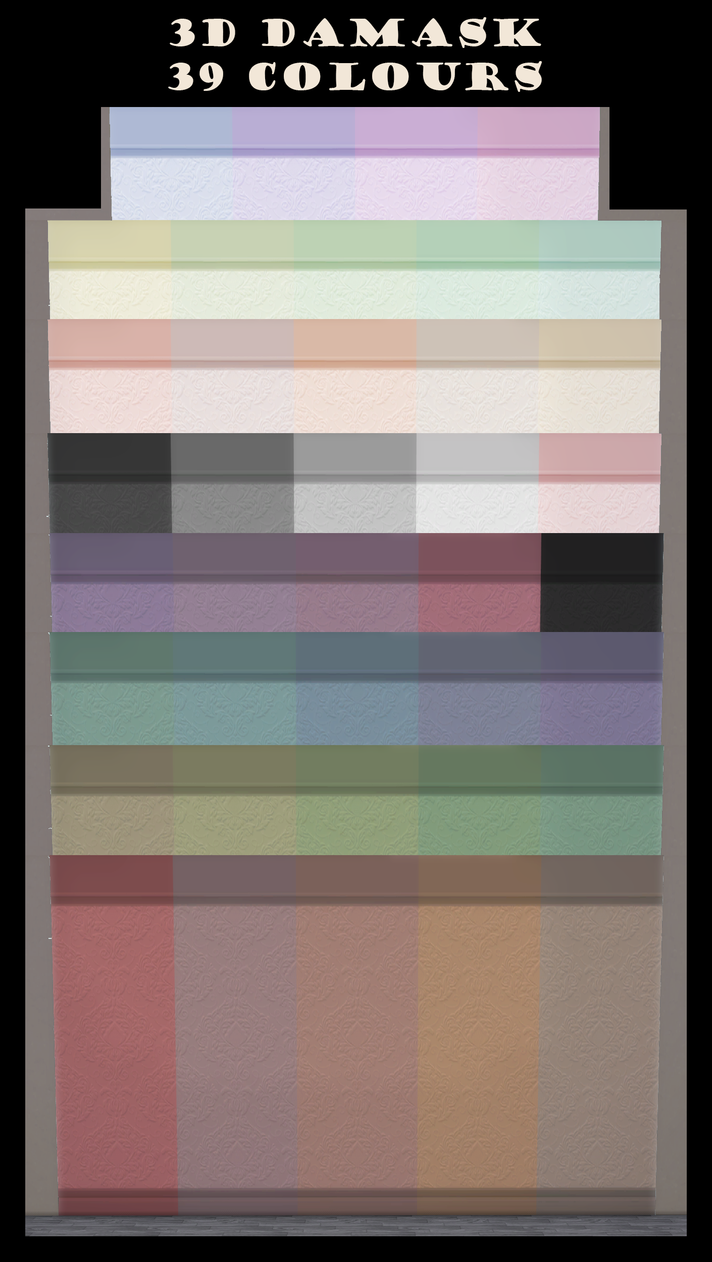 Shows 39 colours