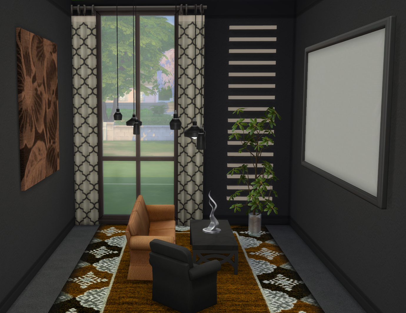 Live in game decoration tall wall