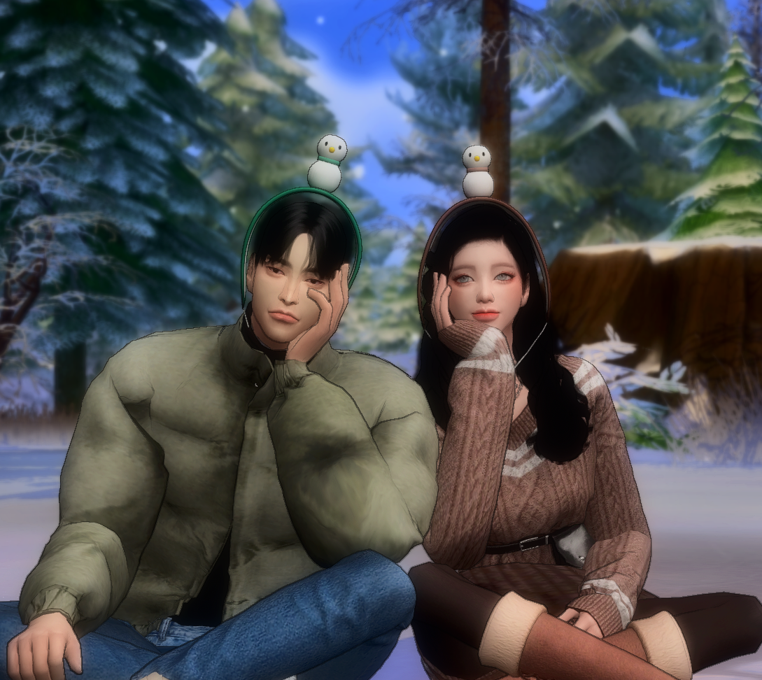 Snowman earmuff set (2 versions) The Sims 4 Create a Sim