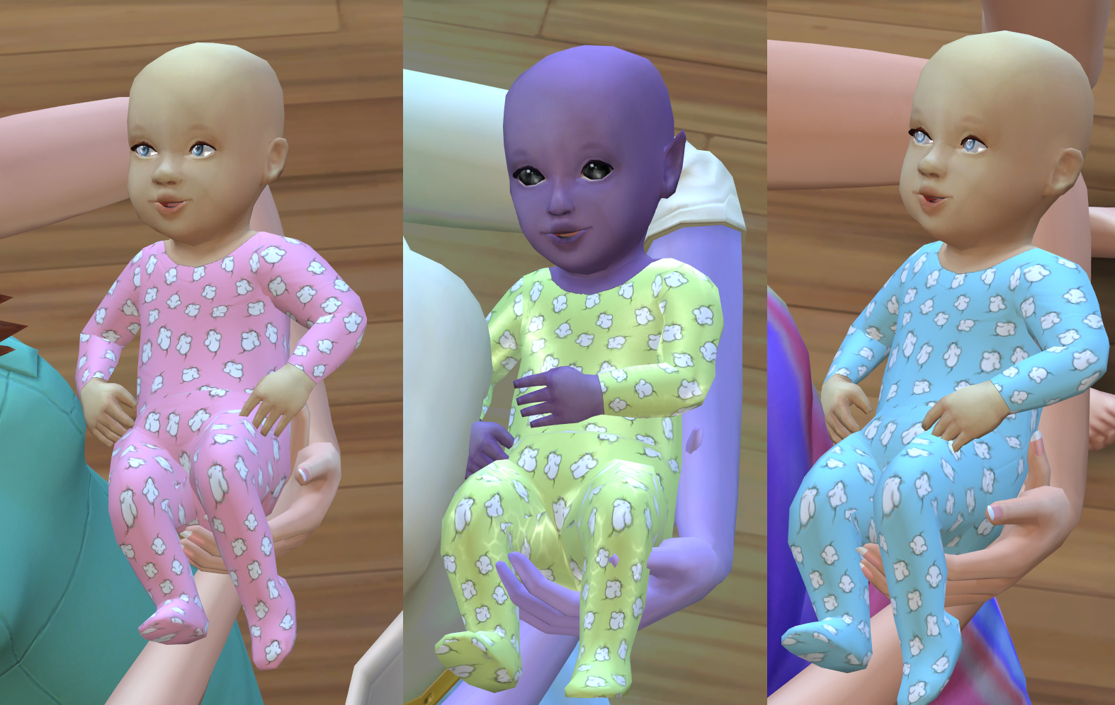 This is what the little mouse footsies baby outfit looks like in game
