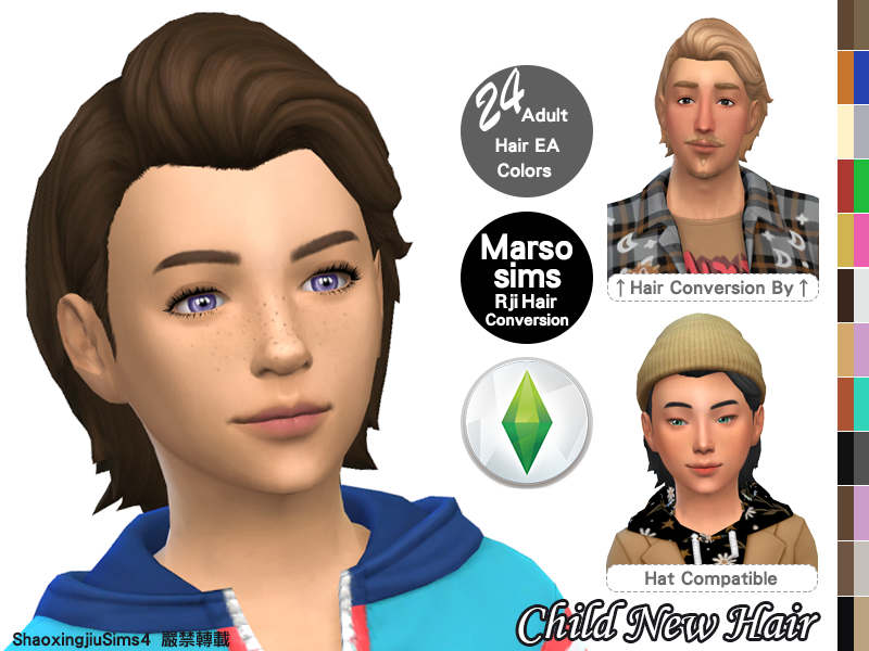Install Child MarsoSims Rji Hair - The Sims 4 Mods - CurseForge