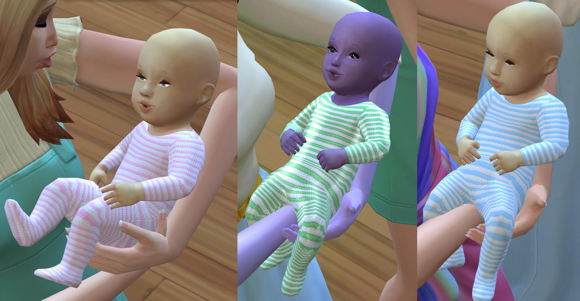Traditional striped onesie baby outfits