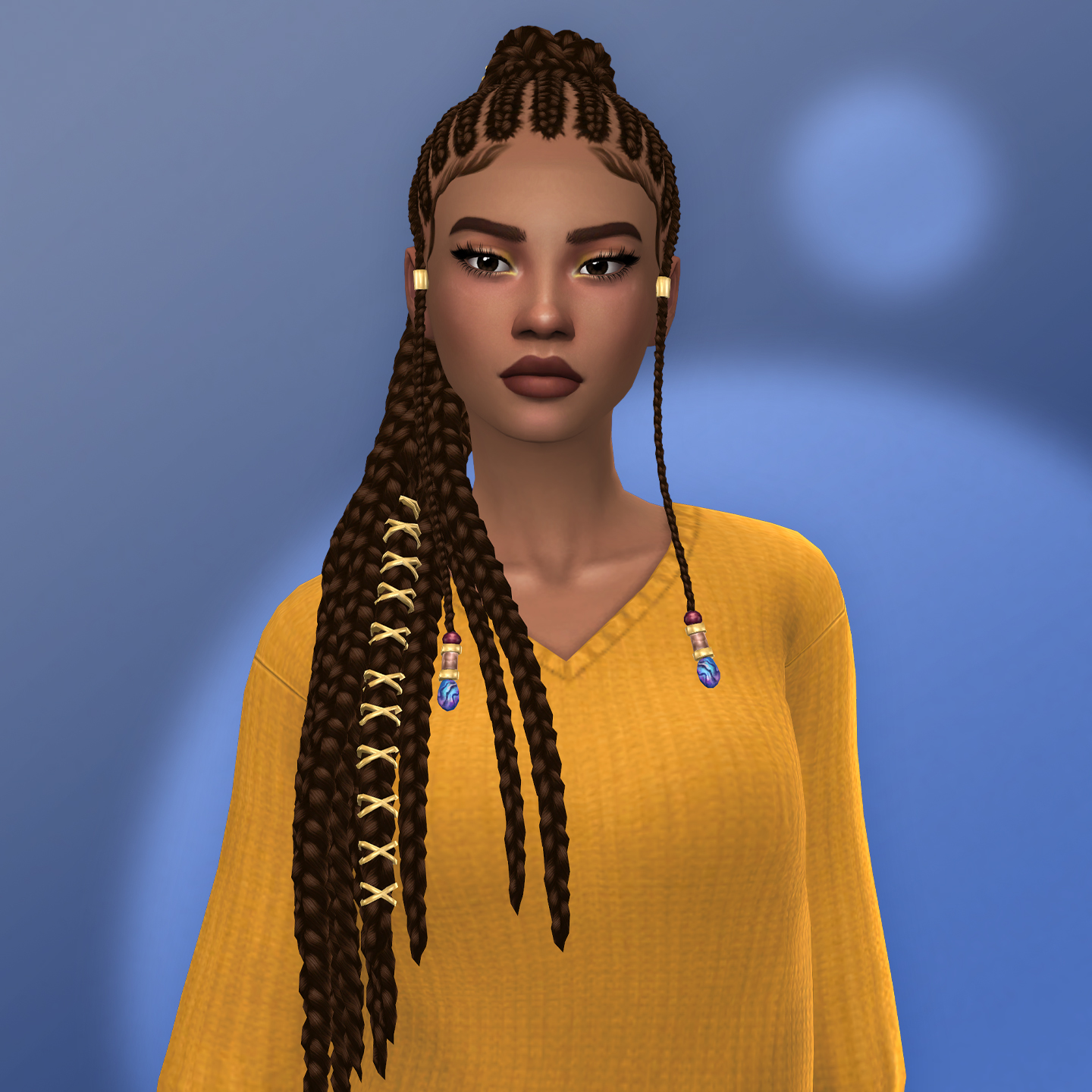 QICC - Aamira Hair Screenshots - Create a Sim - The Sims 4