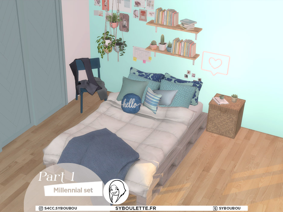 Millennial Part 1: The bedroom (2022) - The Sims 4 Build / Buy - CurseForge