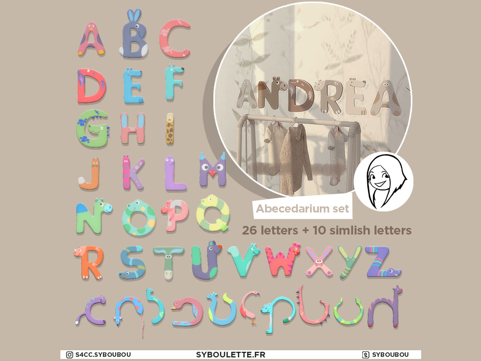 Abecedarium set (2021) The Sims 4 Build / Buy