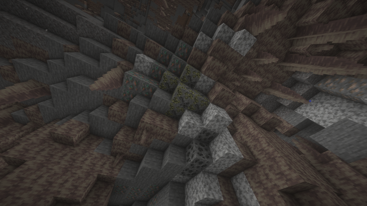 A vein of sulfuric ore
