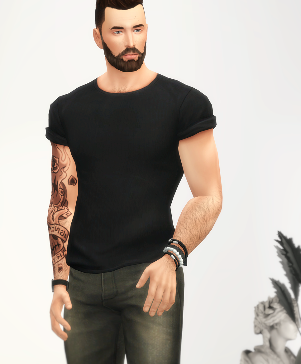 Rolled Up T-Shirt SS19 M - The Sims 4 Create a Sim - CurseForge