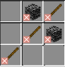 -2 bedrocks
-3 sticks