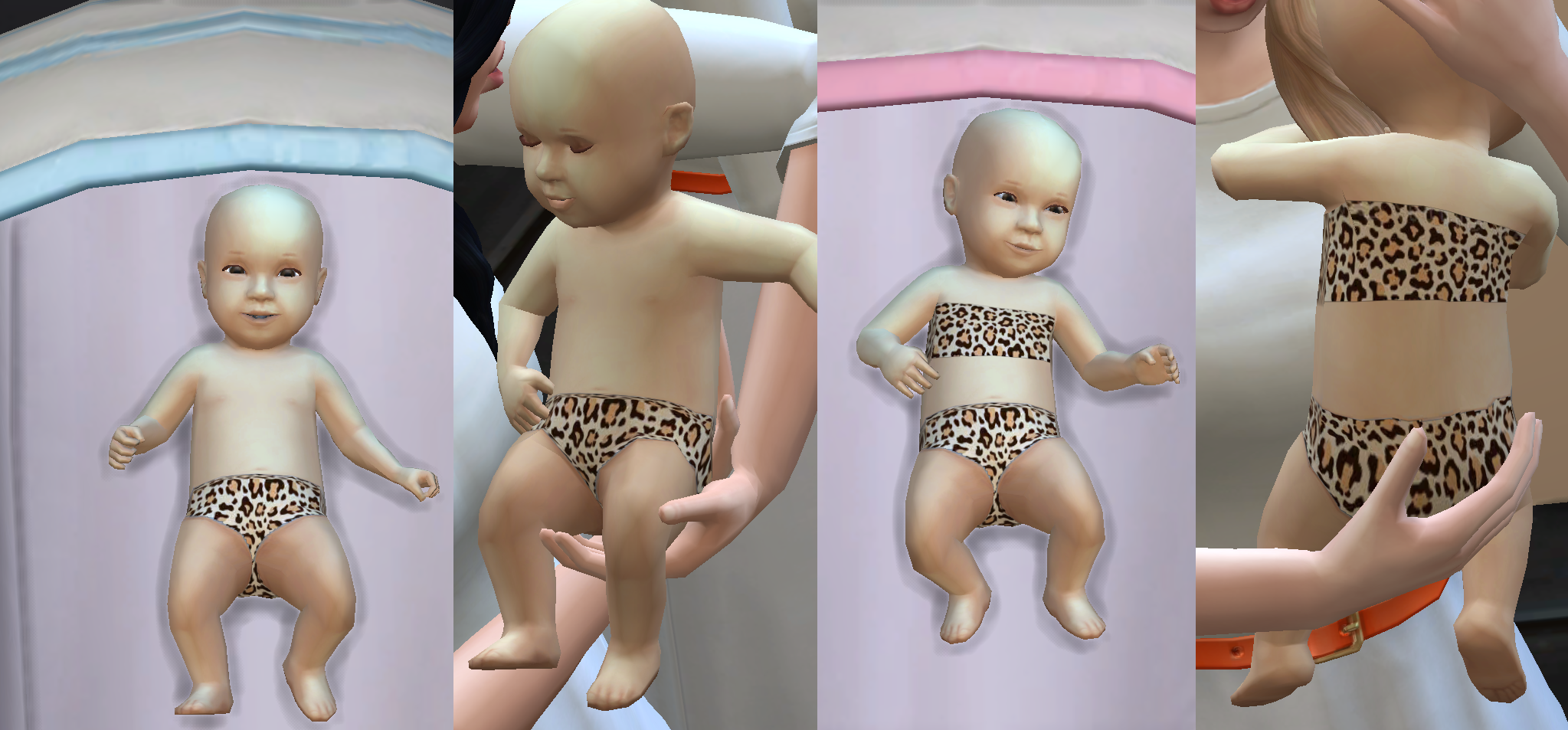 This is what the cave baby outfit will look like in your game