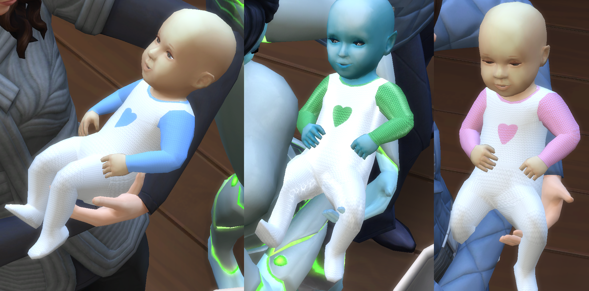 This is what the heart babies outfit will look like in your game