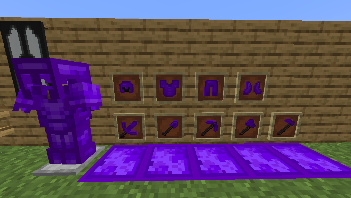 Makes netherite tools and armour purple