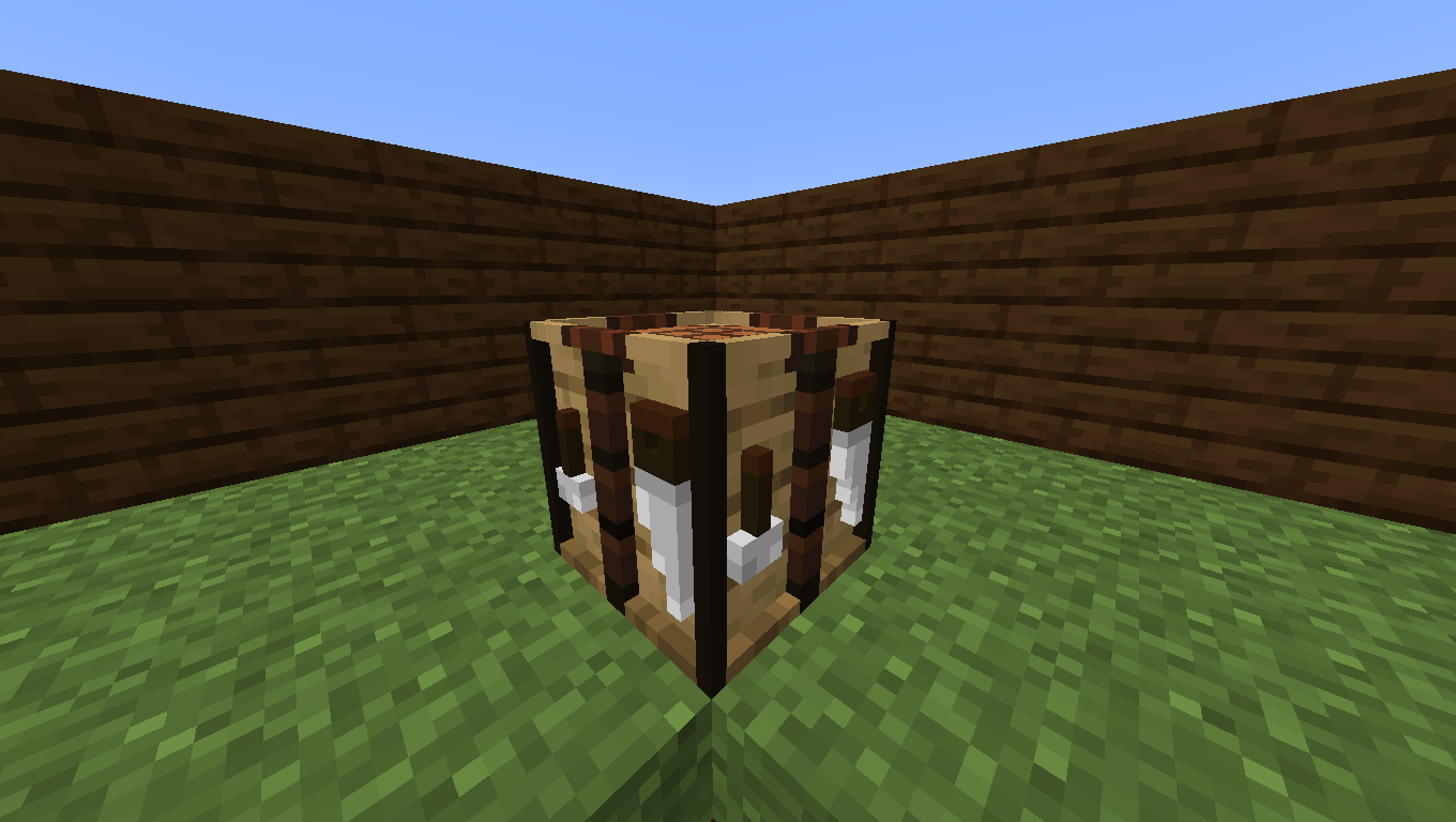 Gives the crafting table a 3D Model