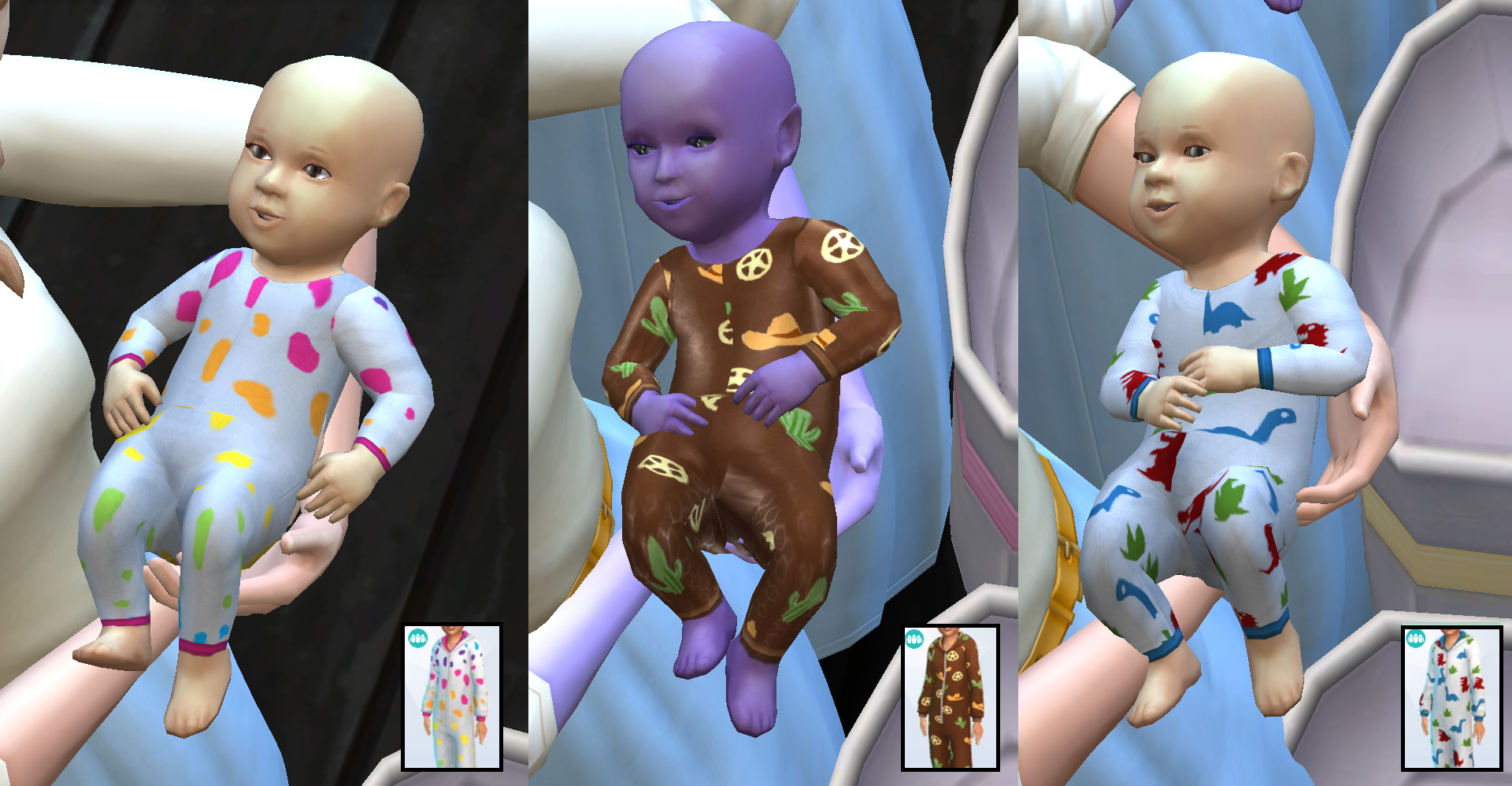 This is what the sibling onesies 2 outfits will look like in your game