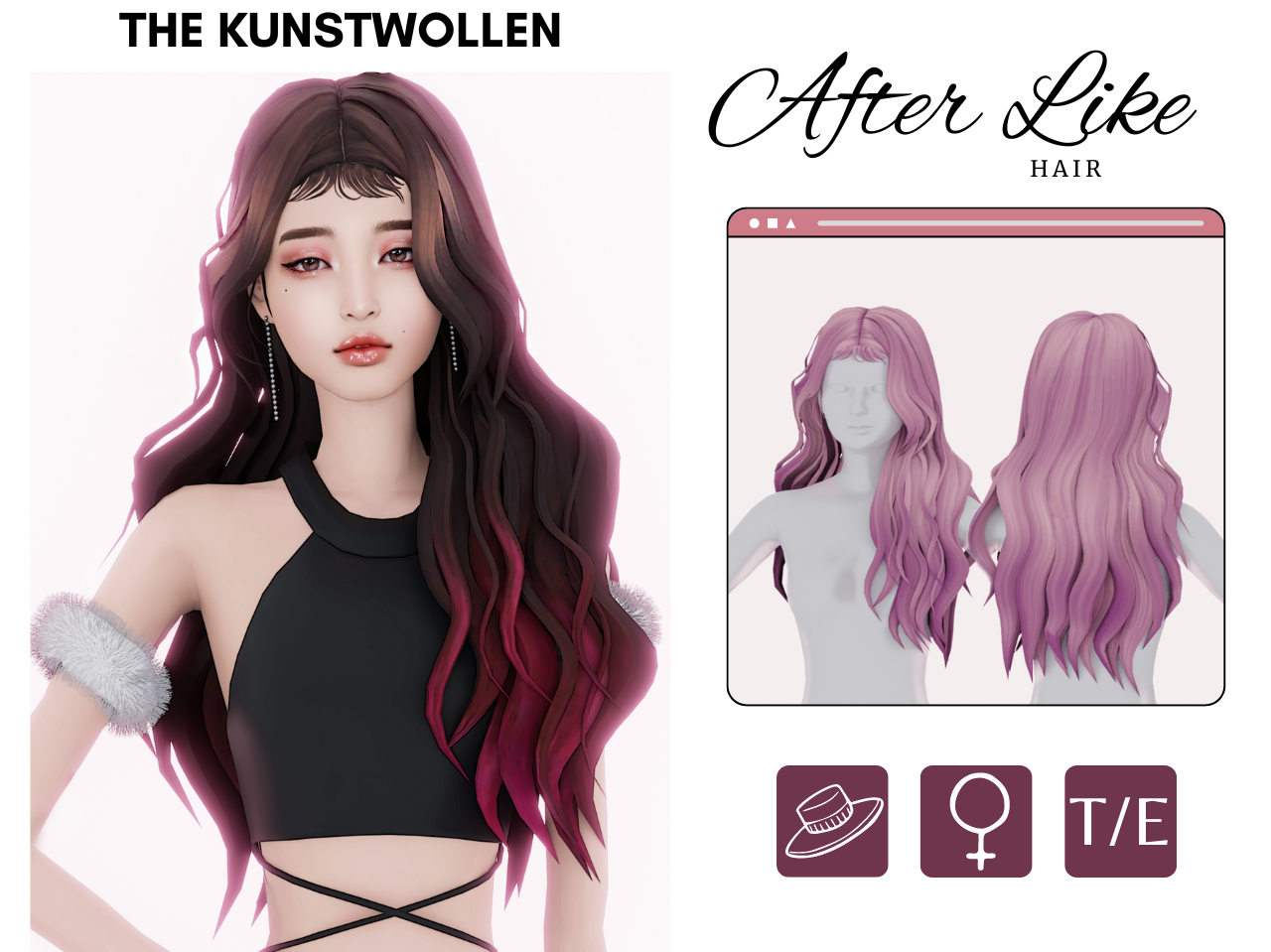 Luna Hair - Aretha - The Sims 4 Create a Sim - CurseForge