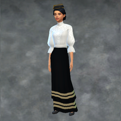 Edwardian Set - Victorian 2-layered skirt