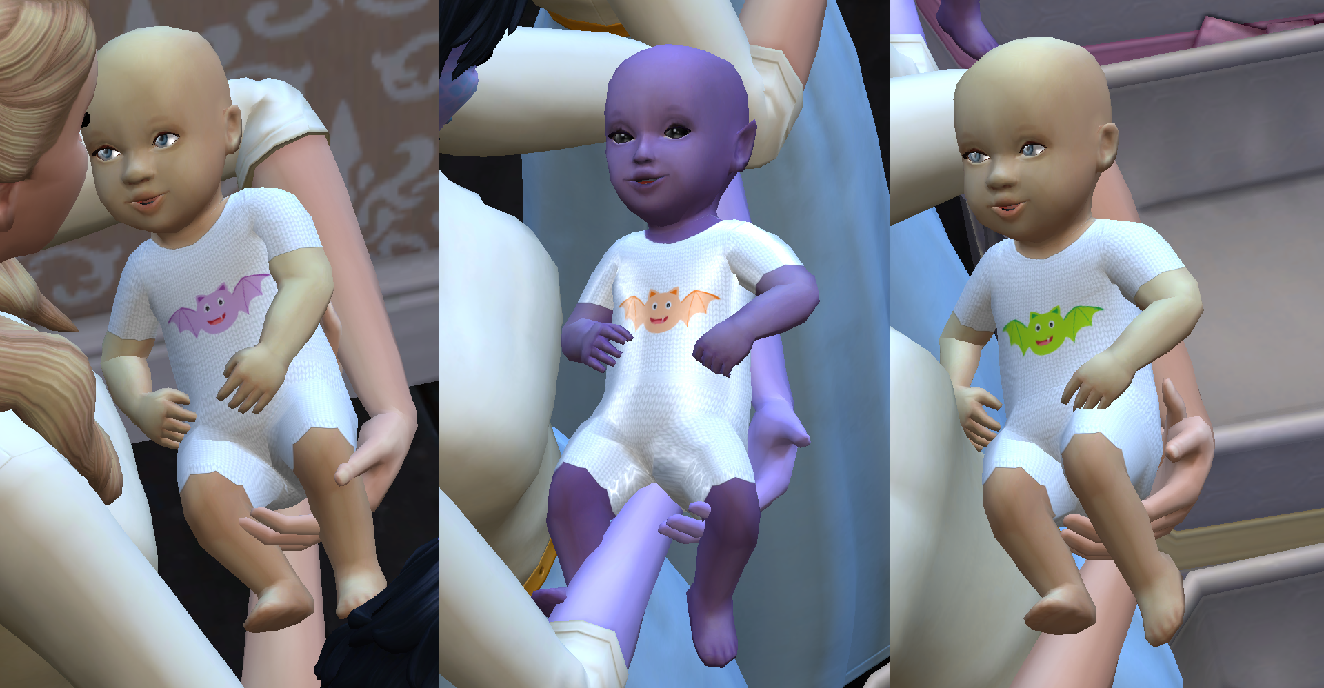 This is what the bat summer onesies baby outfit will look like in your game