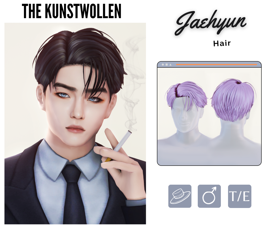 Jaehyun hair - The Sims 4 Create a Sim - CurseForge