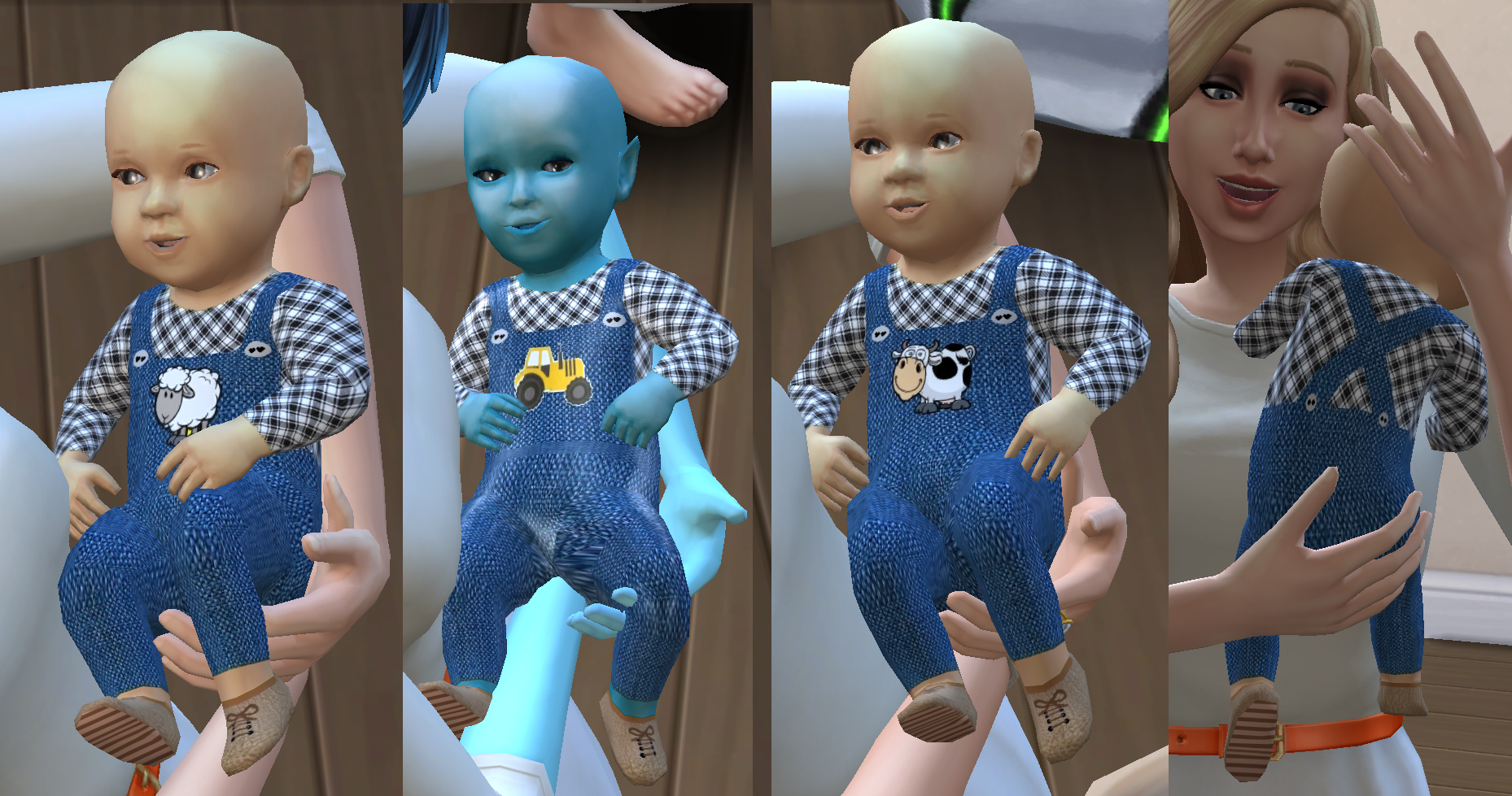 This is what the little farm overalls will look like in your game