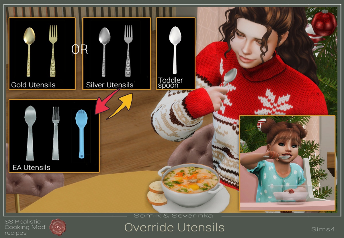 Override EA Utensils The Sims 4 Mods