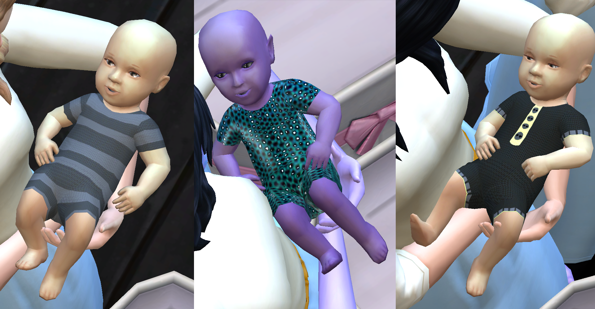 This is what the mix set 1 summer baby outfit will look like in your game