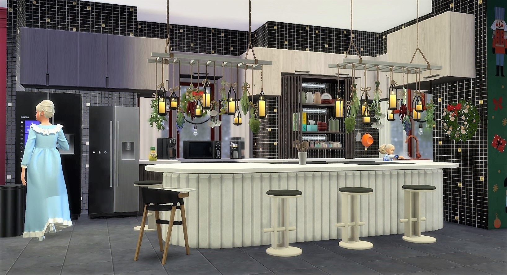 I thought it to be nicer to have a modern, nice, and big kitchen. You need that because the guests are hungry ...