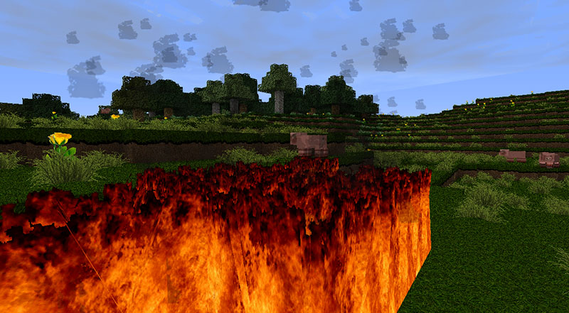 Мод lower fire. Реалистичный огонь в МАЙНКРАФТЕ. Симкрафт. Minecraft Fire texture. Better Fire texture Pack.