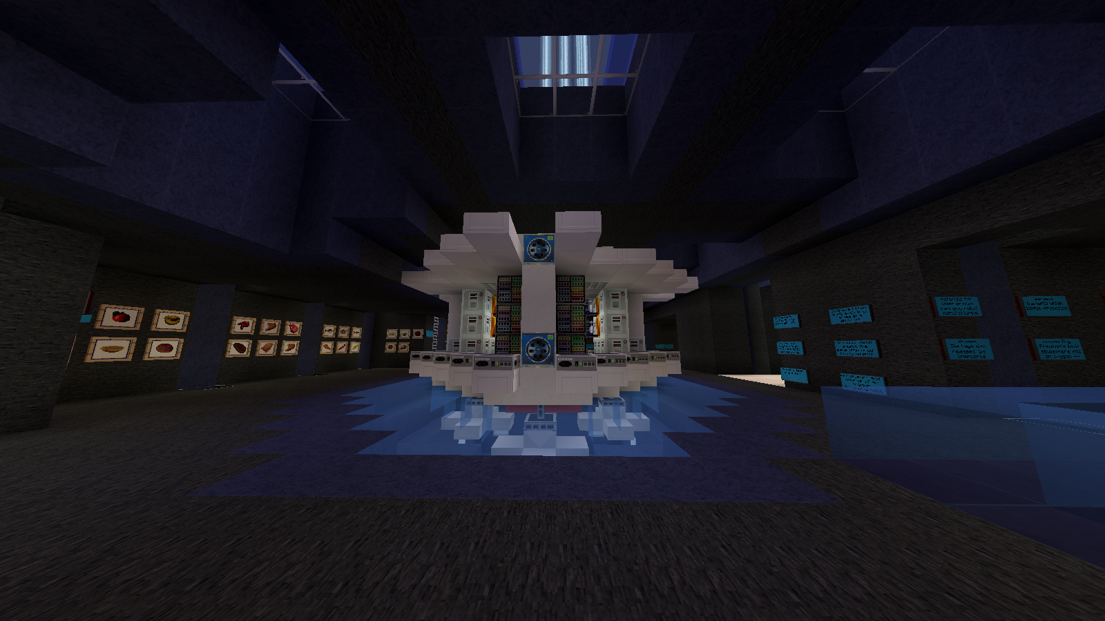 Center interior with display terraforming module
