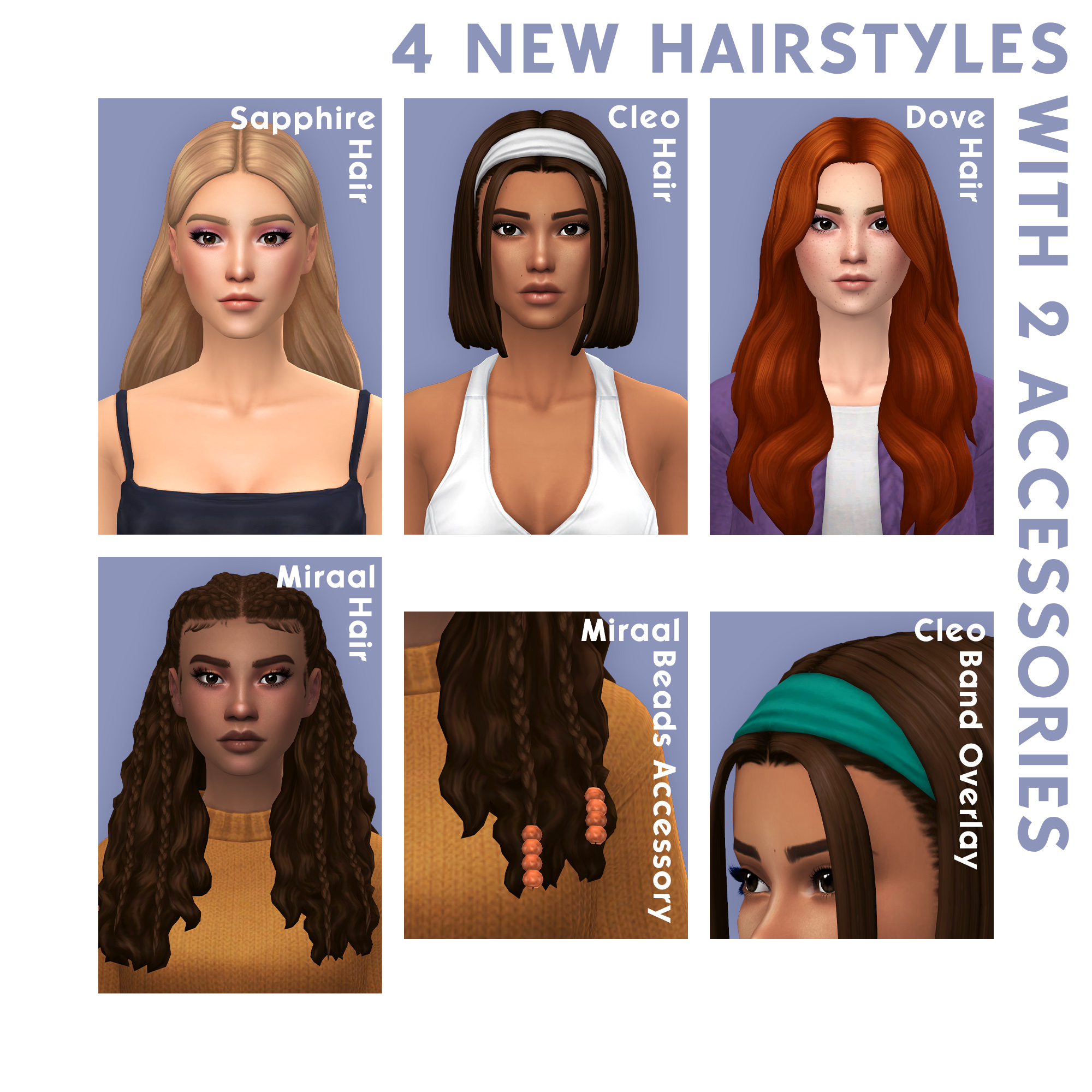 QICC - Genevieve Hair - The Sims 4 Create a Sim - CurseForge